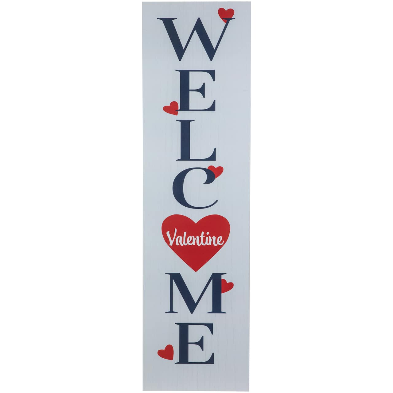 38" Valentine's Day Welcome Wooden Porch Board Sign